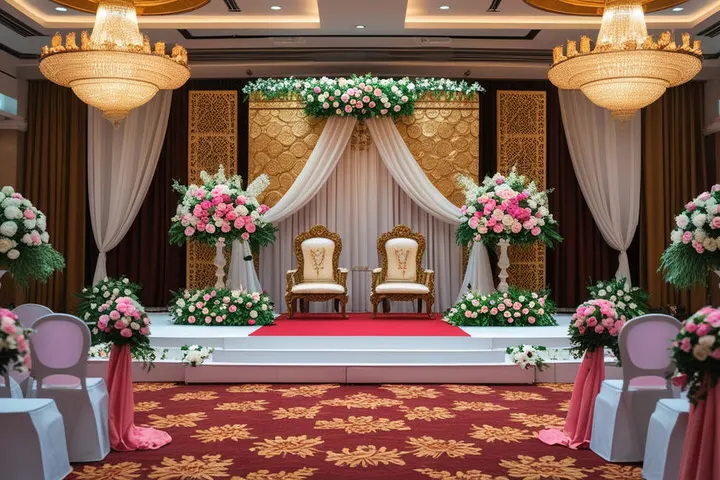 indoor wedding stage